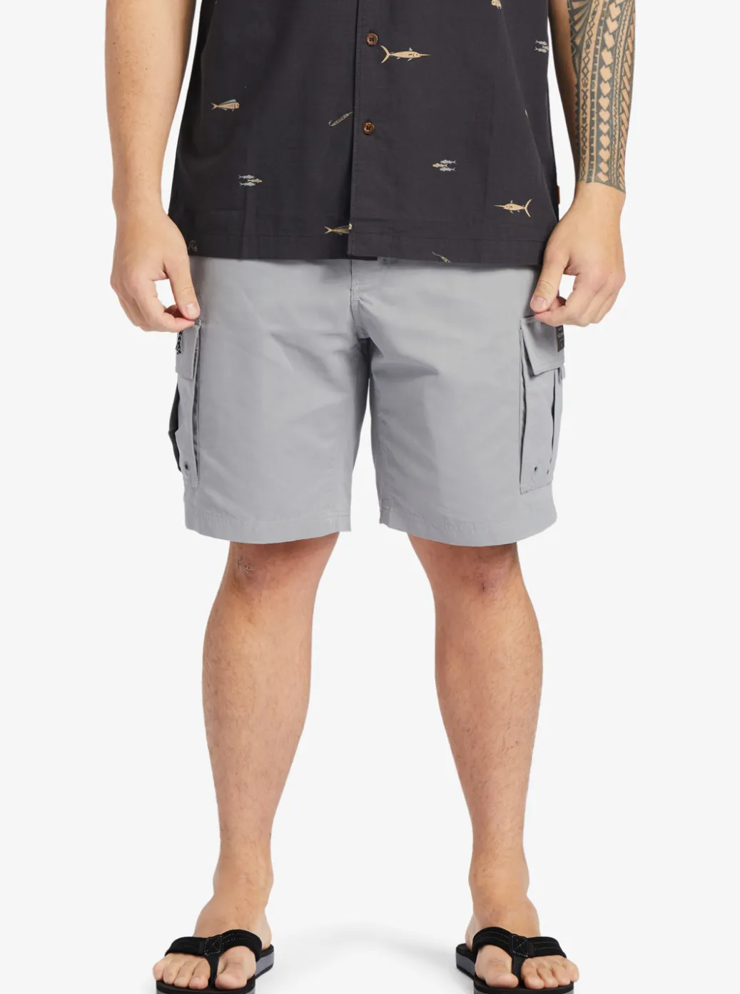 Outlet Quiksilver Waterman Maldive Atoll Cargo 20" Shorts Sharkskin