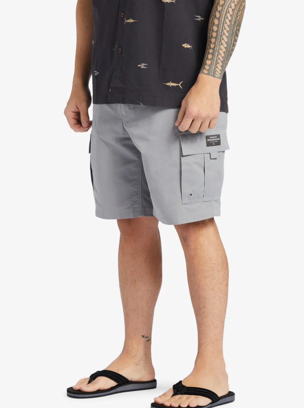 Outlet Quiksilver Waterman Maldive Atoll Cargo 20" Shorts Sharkskin