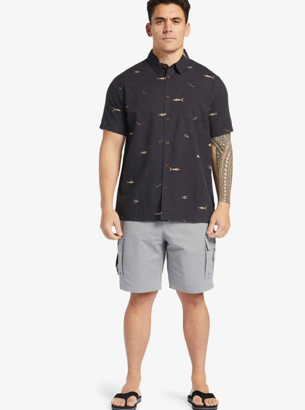 Outlet Quiksilver Waterman Maldive Atoll Cargo 20" Shorts Sharkskin