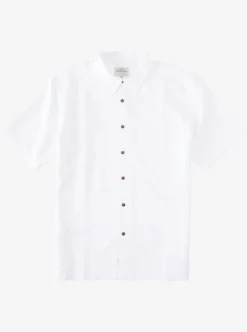 Shop Quiksilver Waterman Manele Bay Short Sleeve Shirt White