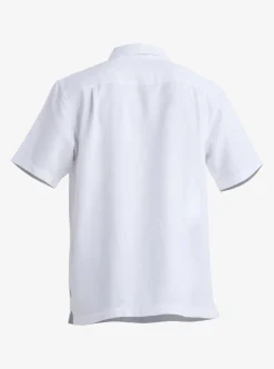 Shop Quiksilver Waterman Manele Bay Short Sleeve Shirt White