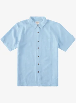 Flash Sale Quiksilver Waterman Manele Bay Short Sleeve Shirt Dusk Blue