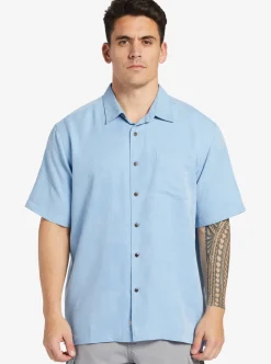 Flash Sale Quiksilver Waterman Manele Bay Short Sleeve Shirt Dusk Blue