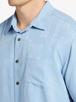 Flash Sale Quiksilver Waterman Manele Bay Short Sleeve Shirt Dusk Blue