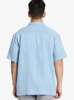 Flash Sale Quiksilver Waterman Manele Bay Short Sleeve Shirt Dusk Blue