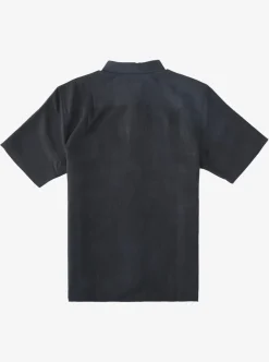 Fashion Quiksilver Waterman Manele Bay Short Sleeve Shirt Black