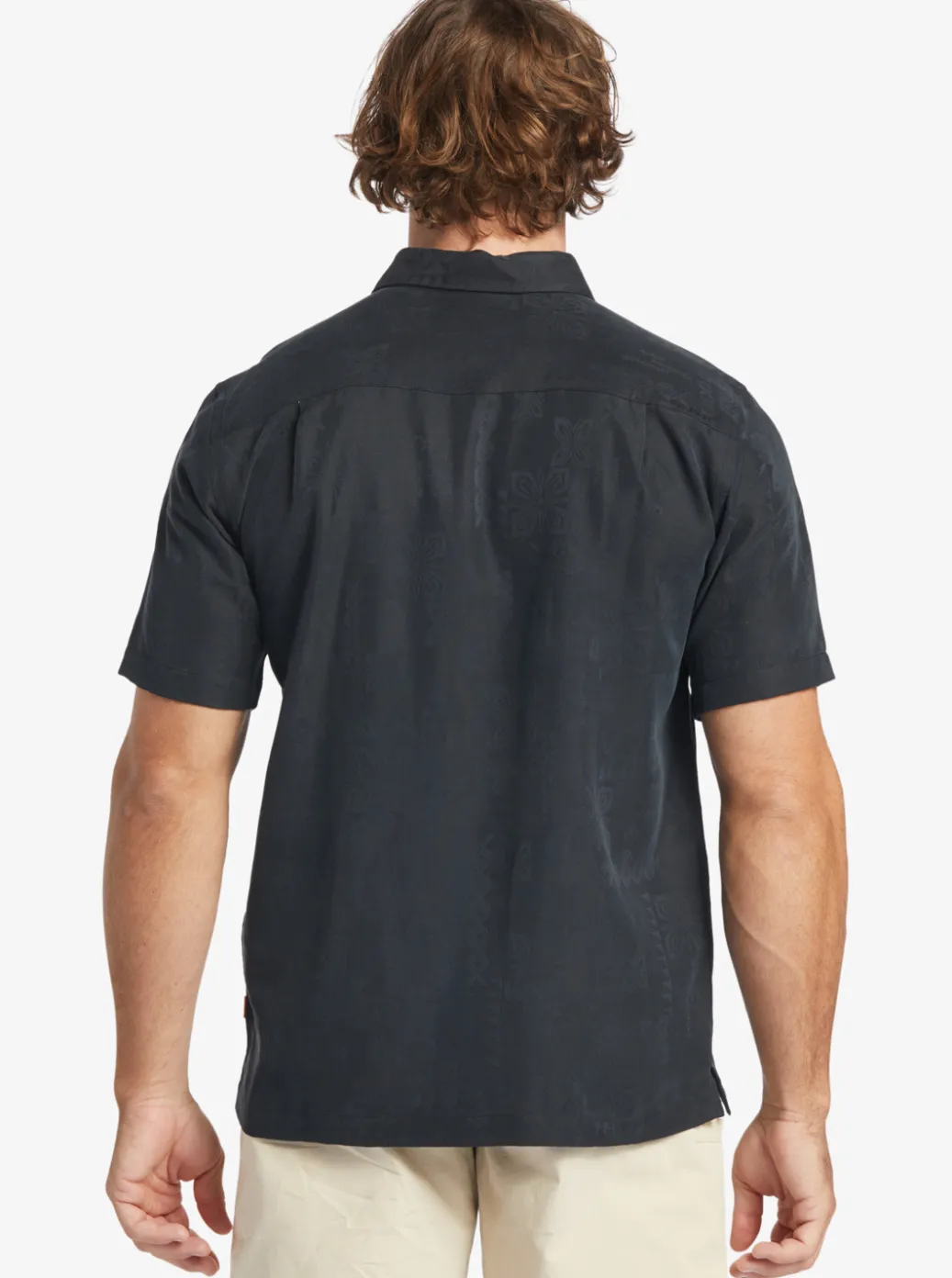 Fashion Quiksilver Waterman Manele Bay Short Sleeve Shirt Black