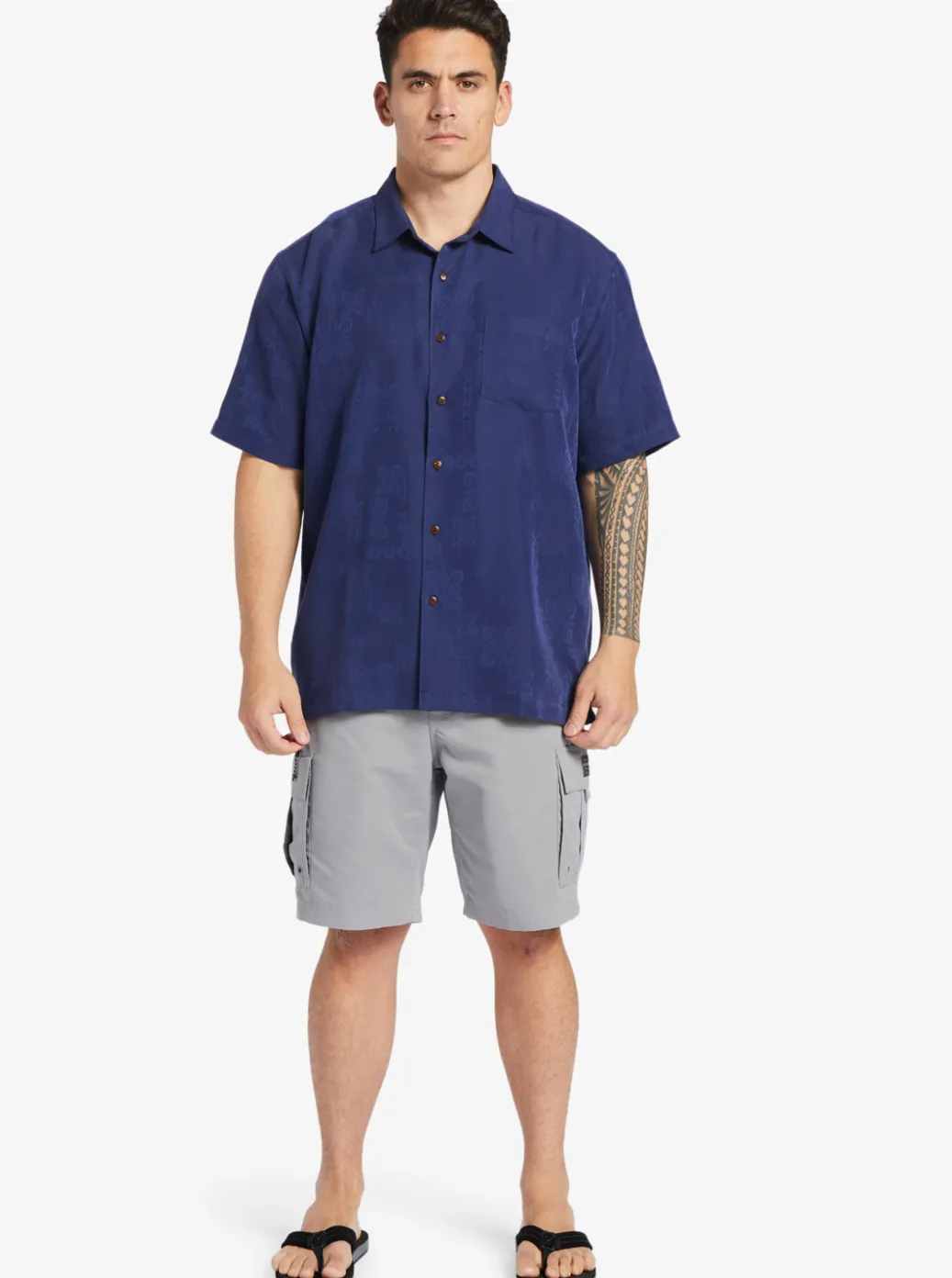 Cheap Quiksilver Waterman Manele Bay Short Sleeve Shirt Medieval Blue
