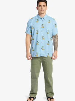 Cheap Quiksilver Waterman Micronesia Woven Shirt Micronesia Dusk Blue