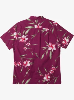 Outlet Quiksilver Waterman Night Bloomer Woven Shirt Magenta Night Bloomer