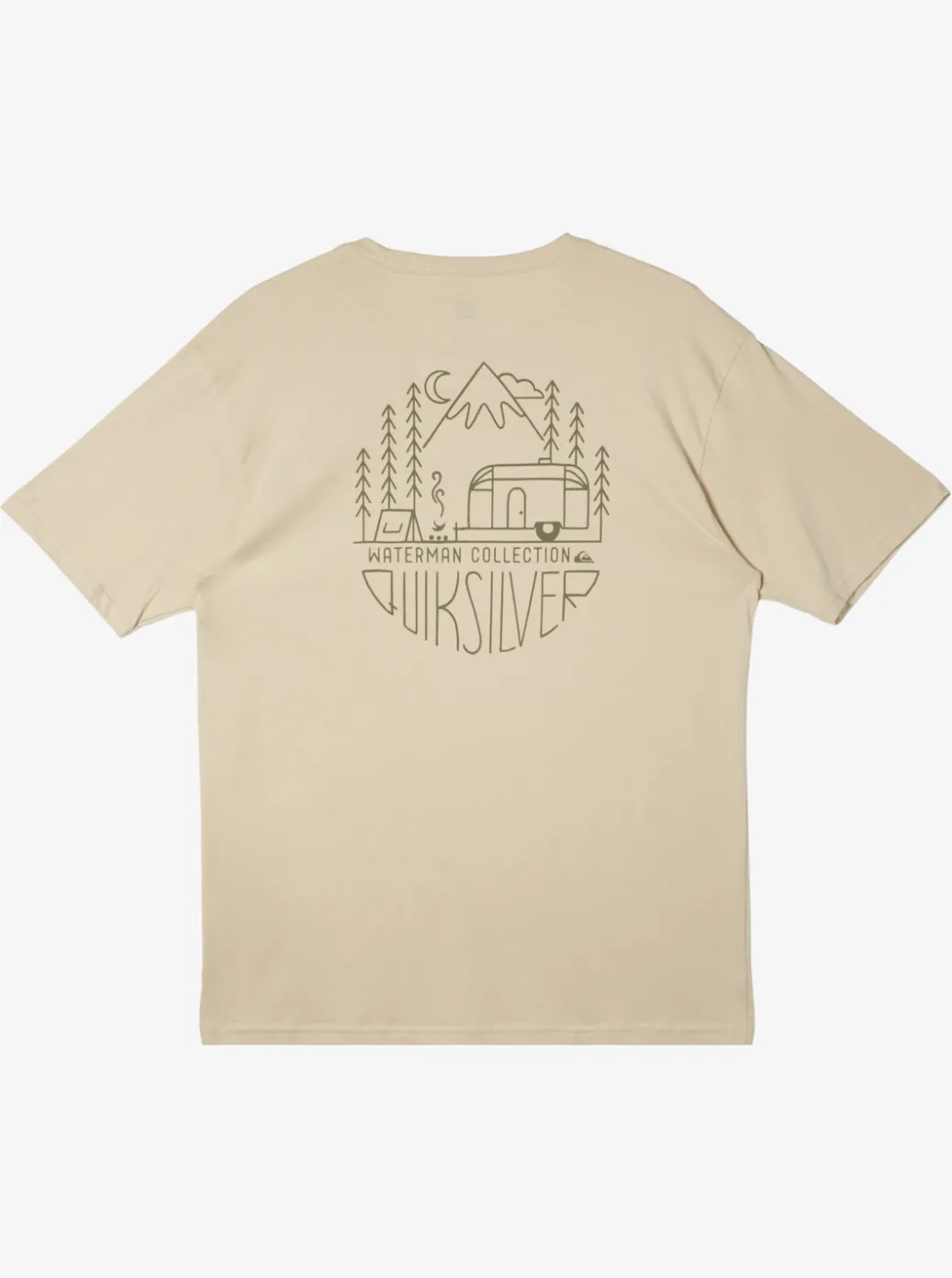 Fashion Quiksilver Waterman Outdoor Livin T-Shirt Brown Rice