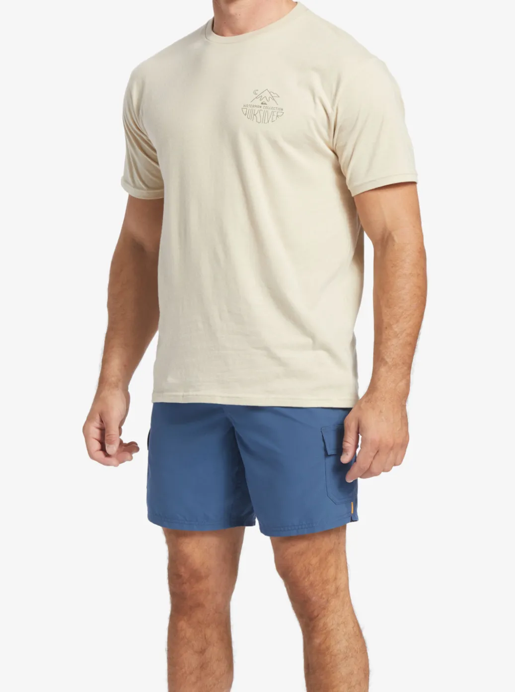 Fashion Quiksilver Waterman Outdoor Livin T-Shirt Brown Rice