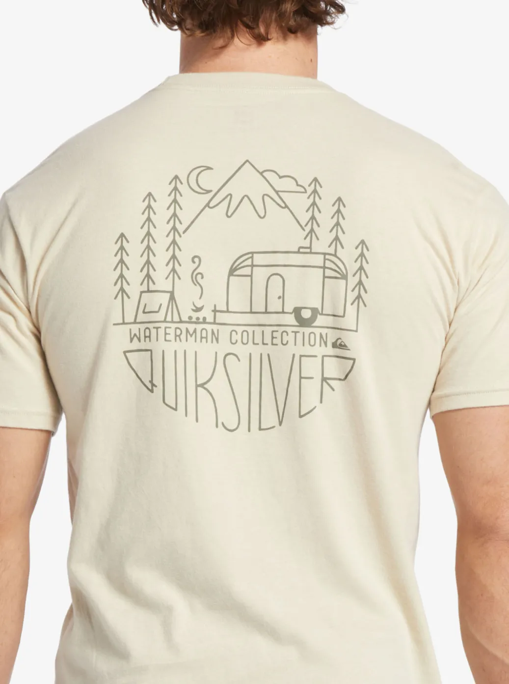 Fashion Quiksilver Waterman Outdoor Livin T-Shirt Brown Rice