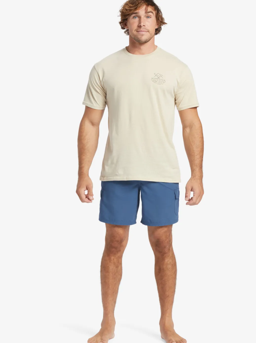 Fashion Quiksilver Waterman Outdoor Livin T-Shirt Brown Rice