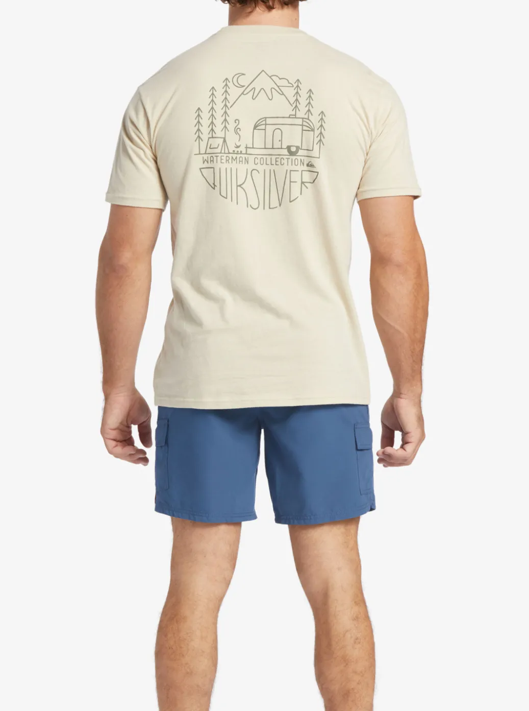 Fashion Quiksilver Waterman Outdoor Livin T-Shirt Brown Rice