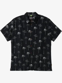 Best Sale Quiksilver Waterman Palm Friday Woven Shirt Black Palm Friday