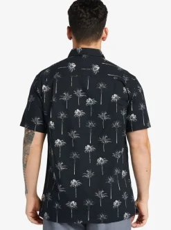 Best Sale Quiksilver Waterman Palm Friday Woven Shirt Black Palm Friday