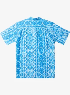 Discount Quiksilver Waterman Paradise Day Short Sleeve Shirt Directoire Blue Paradise Bay