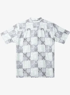Best Sale Quiksilver Waterman Plaid Flight Short Sleeve Shirt White Checked Flight