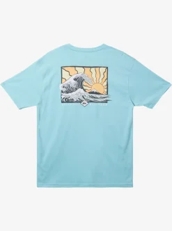 Sale Quiksilver Waterman Rolling Tide T-Shirt Gulf Stream
