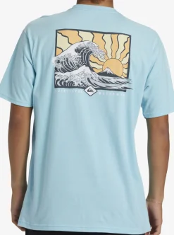 Sale Quiksilver Waterman Rolling Tide T-Shirt Gulf Stream