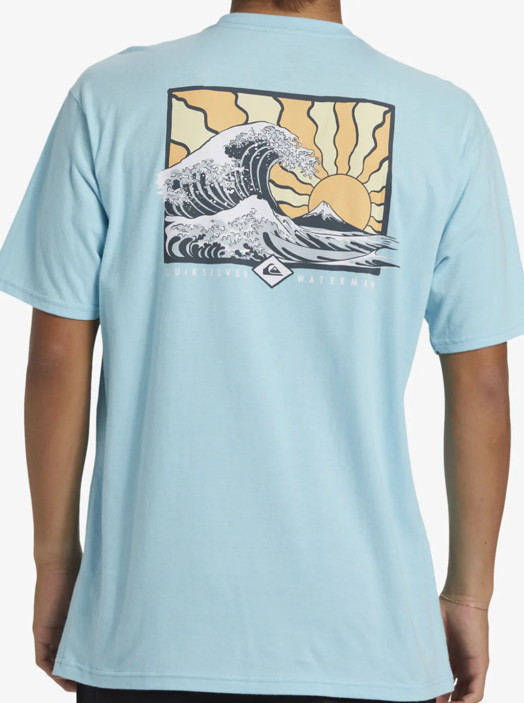 Sale Quiksilver Waterman Rolling Tide T-Shirt Gulf Stream