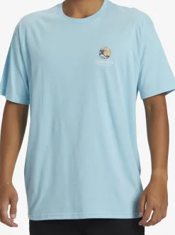 Sale Quiksilver Waterman Rolling Tide T-Shirt Gulf Stream
