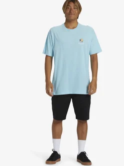 Sale Quiksilver Waterman Rolling Tide T-Shirt Gulf Stream