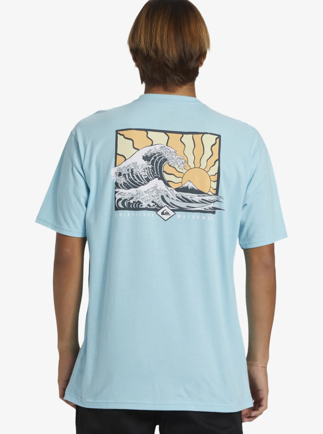 Sale Quiksilver Waterman Rolling Tide T-Shirt Gulf Stream