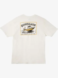 Best Quiksilver Waterman Sea Search Qt-Shirt Snow White
