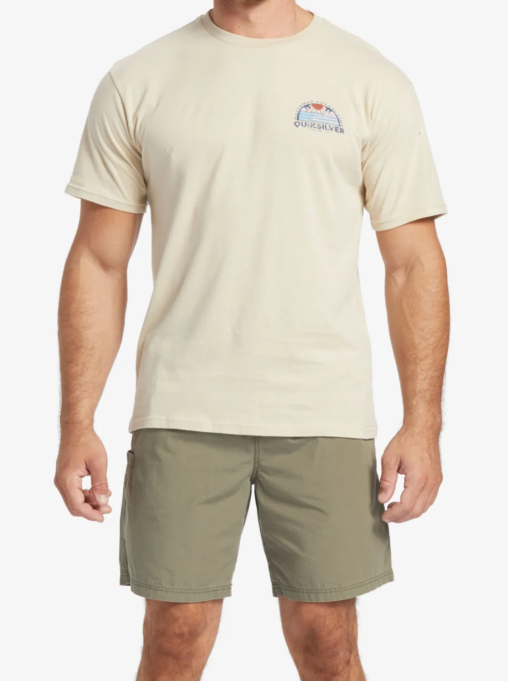 Online Quiksilver Waterman Set View T-Shirt Brown Rice