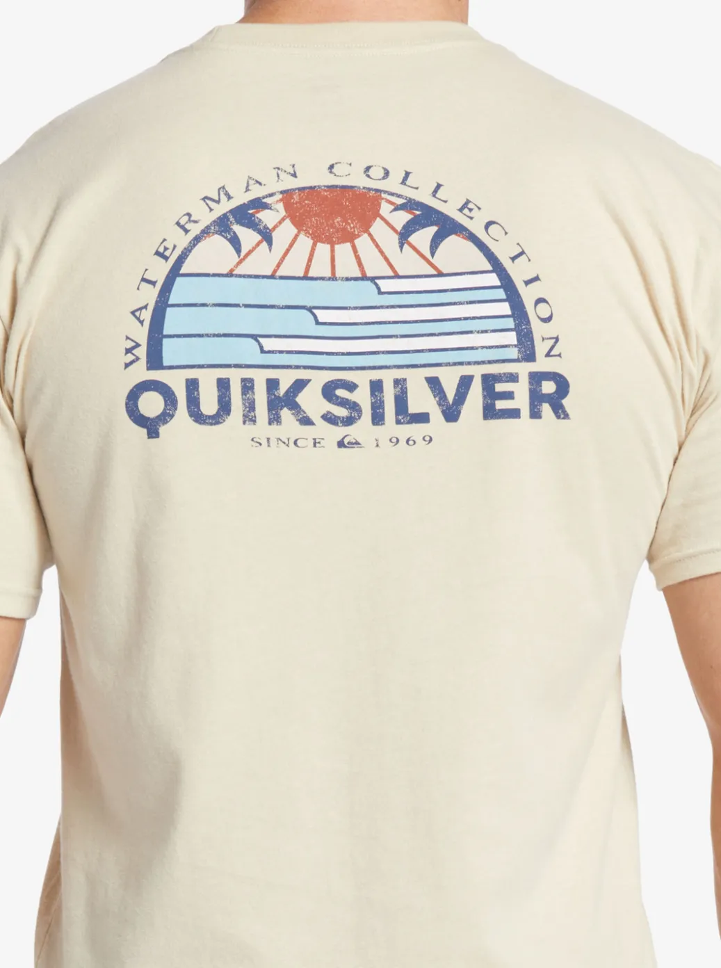Online Quiksilver Waterman Set View T-Shirt Brown Rice