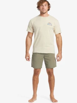 Online Quiksilver Waterman Set View T-Shirt Brown Rice