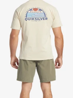 Online Quiksilver Waterman Set View T-Shirt Brown Rice