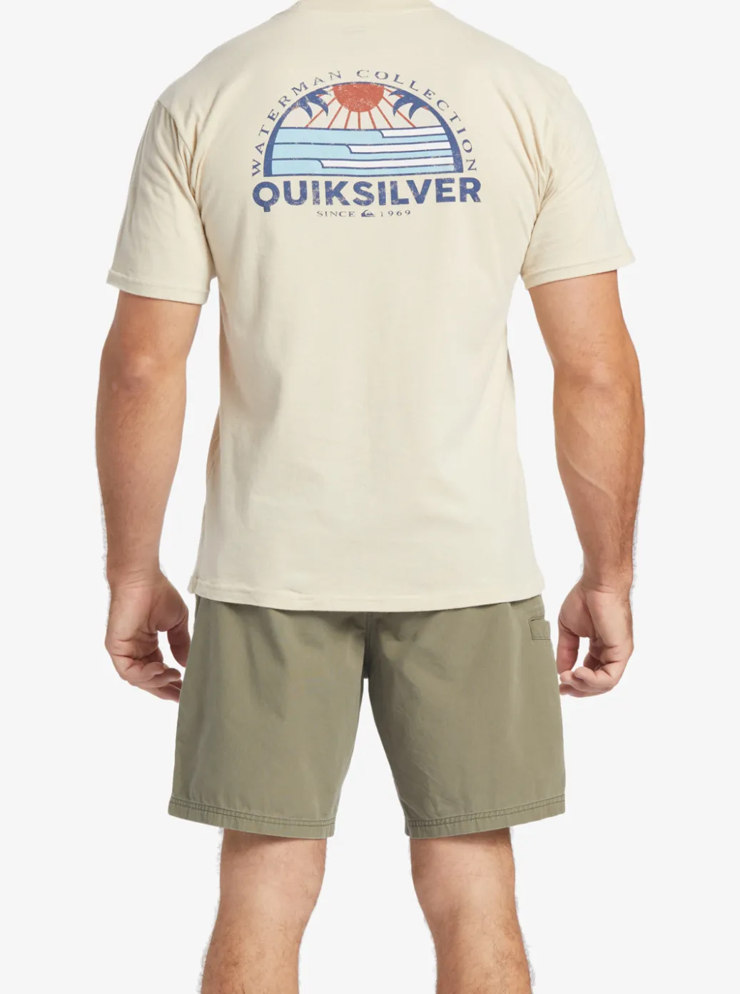 Online Quiksilver Waterman Set View T-Shirt Brown Rice