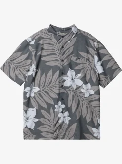 New Quiksilver Waterman Shonan Short Sleeve Shirt Dark Slate