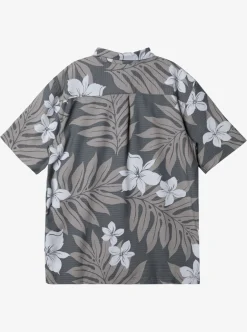 New Quiksilver Waterman Shonan Short Sleeve Shirt Dark Slate