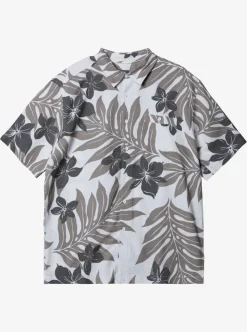 Hot Quiksilver Waterman Shonan Short Sleeve Shirt White/Black