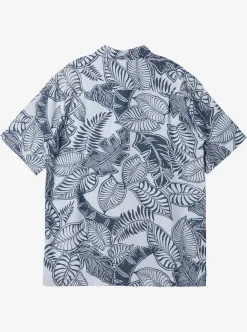 Shop Quiksilver Waterman Siesta Short Sleeve Shirt Major Blue