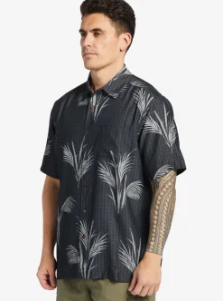 Sale Quiksilver Waterman Skipped Out Woven Shirt Black Skipped Out