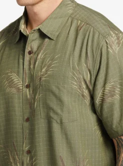 Cheap Quiksilver Waterman Skipped Out Woven Shirt Dusty Olive Skipped Out