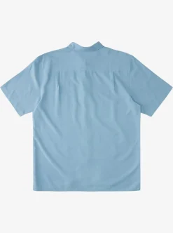 Outlet Quiksilver Waterman Tahiti Palms Premium Anti-Wrinkle Shirt Dusk Blue
