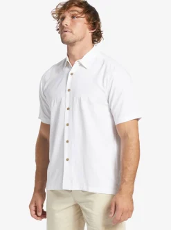 Online Quiksilver Waterman Tahiti Palms Premium Anti-Wrinkle Shirt White