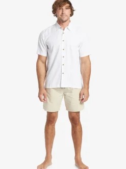 Online Quiksilver Waterman Tahiti Palms Premium Anti-Wrinkle Shirt White