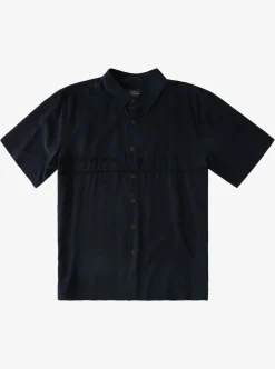 Cheap Quiksilver Waterman Tahiti Palms Premium Anti-Wrinkle Shirt Black