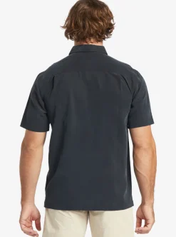 Cheap Quiksilver Waterman Tahiti Palms Premium Anti-Wrinkle Shirt Black
