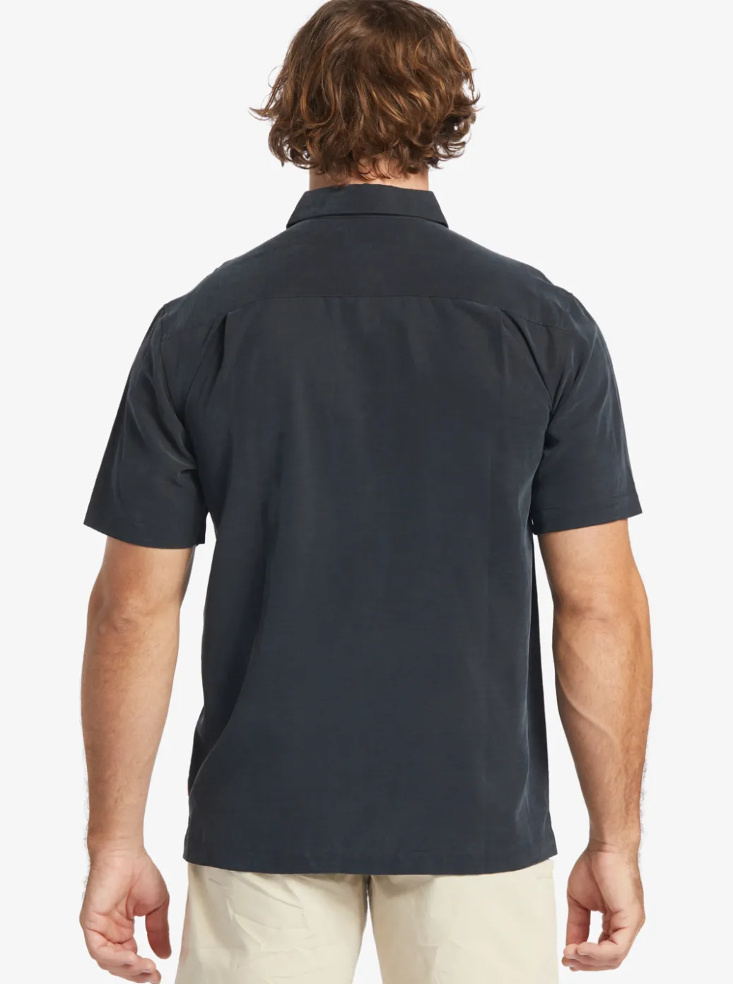 Cheap Quiksilver Waterman Tahiti Palms Premium Anti-Wrinkle Shirt Black