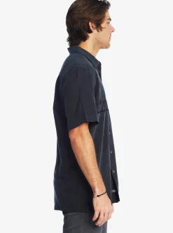 Cheap Quiksilver Waterman Tahiti Palms Premium Anti-Wrinkle Shirt Black