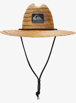 Best Sale Quiksilver Waterman The Tier Straw Lifeguard Hat Dark Brown