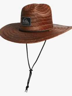 Best Sale Quiksilver Waterman The Tier Straw Lifeguard Hat Dark Brown